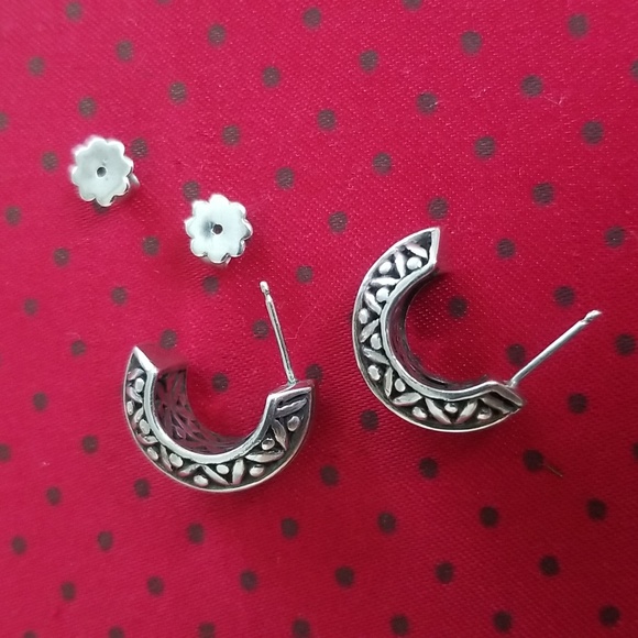 14k Gold & Sterling Silver Earrings - Picture 12 of 13